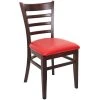 BFM Seating Berkeley Dark Walnut Beechwood Ladder Back Side Chair With 2" Red Vinyl Seat 1 BFM Seating Berkeley Dark Walnut Beechwood Ladder Back Side Chair With 2" Red Vinyl Seat -BFM Seating sHOP 2203759