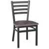 BFM Seating Lima Sand Black Steel Ladder Back Side Chair With Relic Rustic Copper Seat -BFM Seating sHOP 2205762