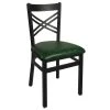 BFM Seating Akrin Metal Chair With 2" Green Vinyl Seat