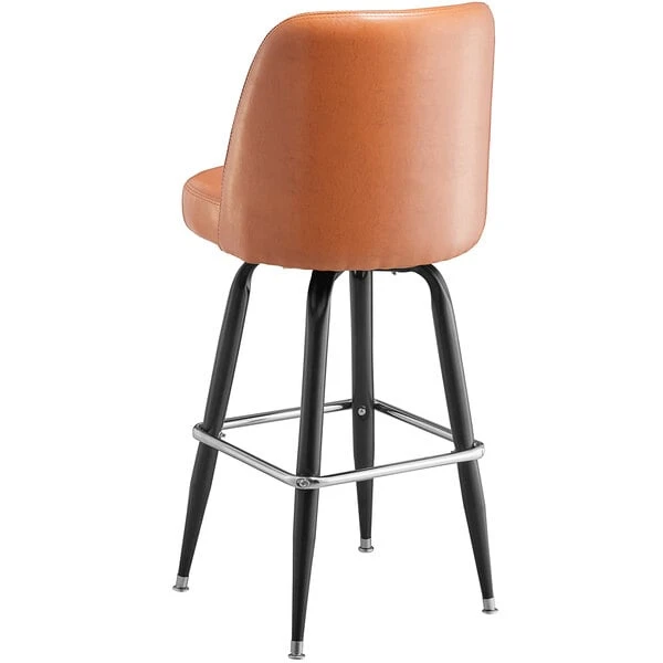 Lancaster Table & Seating Light Brown Barstool With 18.5" Wide Bucket Seat 5 Lancaster Table & Seating Light Brown Barstool With 18.5" Wide Bucket Seat - Image 3