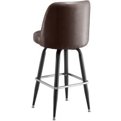 Lancaster Table & Seating Dark Brown Barstool With 18.5" Wide Bucket Seat -BFM Seating sHOP 2250816