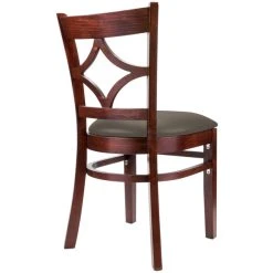 Lancaster Table & Seating Mahogany Finish Wooden Diamond Back Chair With Taupe Padded Seat 7 Lancaster Table & Seating Mahogany Finish Wooden Diamond Back Chair With Taupe Padded Seat -BFM Seating sHOP 2294943