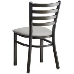 Lancaster Table & Seating Distressed Copper Finish Ladder Back Chair With 2 1/2" Light Gray Vinyl Padded Seat -BFM Seating sHOP 2295469