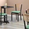 Lancaster Table & Seating Natural Finish Bistro Dining Chair With 2 1/2" Seafoam Vinyl Padded Seat -BFM Seating sHOP 2297827