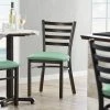 Lancaster Table & Seating Distressed Copper Finish Ladder Back Chair With 2 1/2" Seafoam Vinyl Padded Seat -BFM Seating sHOP 2297841