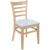 BFM Seating Berkeley Natural Beechwood Ladder Back Side Chair With Relic Antique Wash Seat -BFM Seating sHOP 2302570
