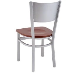 BFM Seating Axel Silver Mist Steel Side Chair With Mahogany Wood Seat 7 BFM Seating Axel Silver Mist Steel Side Chair With Mahogany Wood Seat -BFM Seating sHOP 2313032