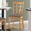 Lancaster Table & Seating Natural Finish Wooden Window Back Chair With Taupe Padded Seat -BFM Seating sHOP 2350746