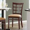 Lancaster Table & Seating Mahogany Wooden Window Back Chair With 2 1/2" Light Brown Padded Seat