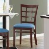 Lancaster Table & Seating Mahogany Finish Wooden Window Back Chair With Blue Padded Seat 1 Lancaster Table & Seating Mahogany Finish Wooden Window Back Chair With Blue Padded Seat -BFM Seating sHOP 2351222