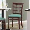 Lancaster Table & Seating Mahogany Finish Wooden Window Back Chair With Seafoam Padded Seat 1 Lancaster Table & Seating Mahogany Finish Wooden Window Back Chair With Seafoam Padded Seat -BFM Seating sHOP 2351234