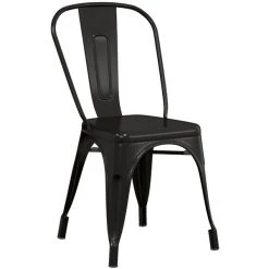LT&S Alloy Series Lancaster Table & Seating Alloy Series Black Metal Indoor Cafe Chair With Black Vinyl Cushion 10 LT&S Alloy Series Lancaster Table & Seating Alloy Series Black Metal Indoor Cafe Chair With Black Vinyl Cushion -BFM Seating sHOP 2397396