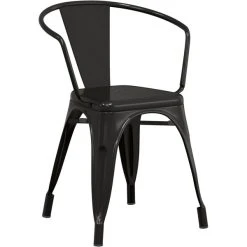 LT&S Alloy Series Lancaster Table & Seating Alloy Series Black Metal Indoor Arm Chair With Black Vinyl Cushion 10 LT&S Alloy Series Lancaster Table & Seating Alloy Series Black Metal Indoor Arm Chair With Black Vinyl Cushion -BFM Seating sHOP 2399723