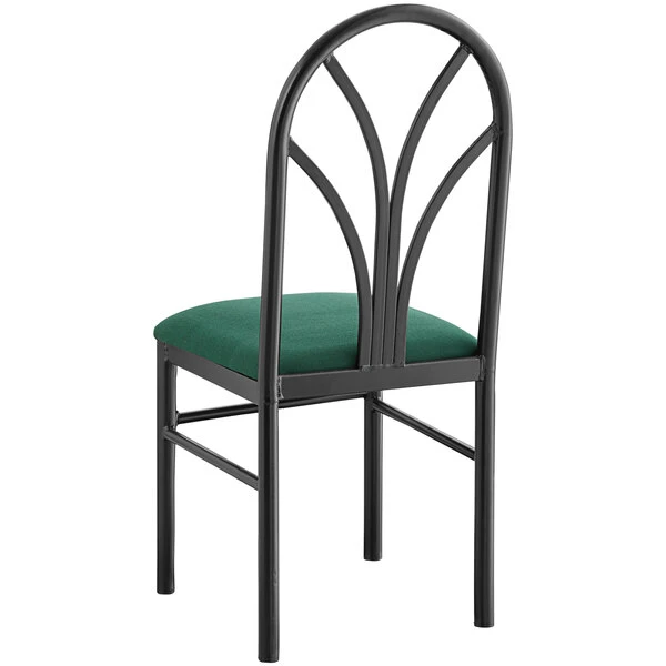 Lancaster Table & Seating Green 4 Spoke Restaurant Dining Room Chair With 1 3/4" Padded Seat 5 Lancaster Table & Seating Green 4 Spoke Restaurant Dining Room Chair With 1 3/4" Padded Seat - Image 3