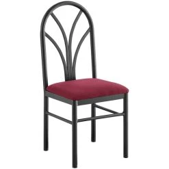 Lancaster Table & Seating Maroon 4 Spoke Restaurant Dining Room Chair With 1 3/4" Padded Seat 6 Lancaster Table & Seating Maroon 4 Spoke Restaurant Dining Room Chair With 1 3/4" Padded Seat -BFM Seating sHOP 2423074