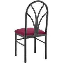 Lancaster Table & Seating Maroon 4 Spoke Restaurant Dining Room Chair With 1 3/4" Padded Seat 7 Lancaster Table & Seating Maroon 4 Spoke Restaurant Dining Room Chair With 1 3/4" Padded Seat -BFM Seating sHOP 2423075