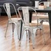 LT&S Alloy Series Lancaster Table & Seating Alloy Series Clear Coated Metal Indoor Industrial Cafe Chair With Vertical Slat Back And Natural Wood Seat -BFM Seating sHOP 2435263