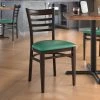 LT&S Spartan Series Lancaster Table & Seating Spartan Series Metal Ladder Back Chair With Walnut Wood Grain Finish And Green Vinyl Seat 1 LT&S Spartan Series Lancaster Table & Seating Spartan Series Metal Ladder Back Chair With Walnut Wood Grain Finish And Green Vinyl Seat -BFM Seating sHOP 2455980