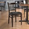 LT&S Spartan Series Lancaster Table & Seating Spartan Series Metal Slat Back Chair With Walnut Wood Grain Finish And Black Vinyl Seat 1 LT&S Spartan Series Lancaster Table & Seating Spartan Series Metal Slat Back Chair With Walnut Wood Grain Finish And Black Vinyl Seat -BFM Seating sHOP 2456022