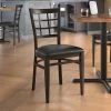 LT&S Spartan Series Lancaster Table & Seating Spartan Series Metal Window Back Chair With Walnut Wood Grain Finish And Black Vinyl Seat 2 LT&S Spartan Series Lancaster Table & Seating Spartan Series Metal Window Back Chair With Walnut Wood Grain Finish And Black Vinyl Seat -BFM Seating sHOP 2456065