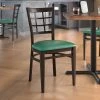 LT&S Spartan Series Lancaster Table & Seating Spartan Series Metal Window Back Chair With Walnut Wood Grain Finish And Green Vinyl Seat 2 LT&S Spartan Series Lancaster Table & Seating Spartan Series Metal Window Back Chair With Walnut Wood Grain Finish And Green Vinyl Seat -BFM Seating sHOP 2456068