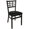 BFM Seating Marietta Sand Black Steel Side Chair With 2" Black Vinyl Seat -BFM Seating sHOP 536988