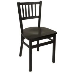 BFM Seating Troy Sand Black Metal Side Chair