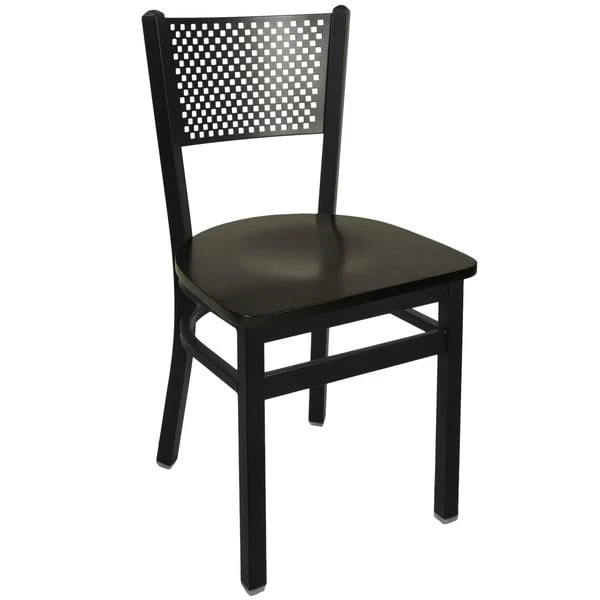 BFM Seating Polk Sand Black Metal Side Chair 3 BFM Seating Polk Sand Black Metal Side Chair