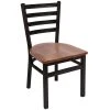 BFM Seating Lima Sand Black Steel Side Chair With Autumn Ash Wooden Seat -BFM Seating sHOP 831496